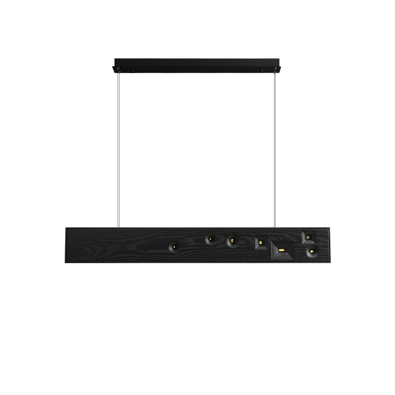 Elvorora hanglamp hout edelsteen lineaire LED