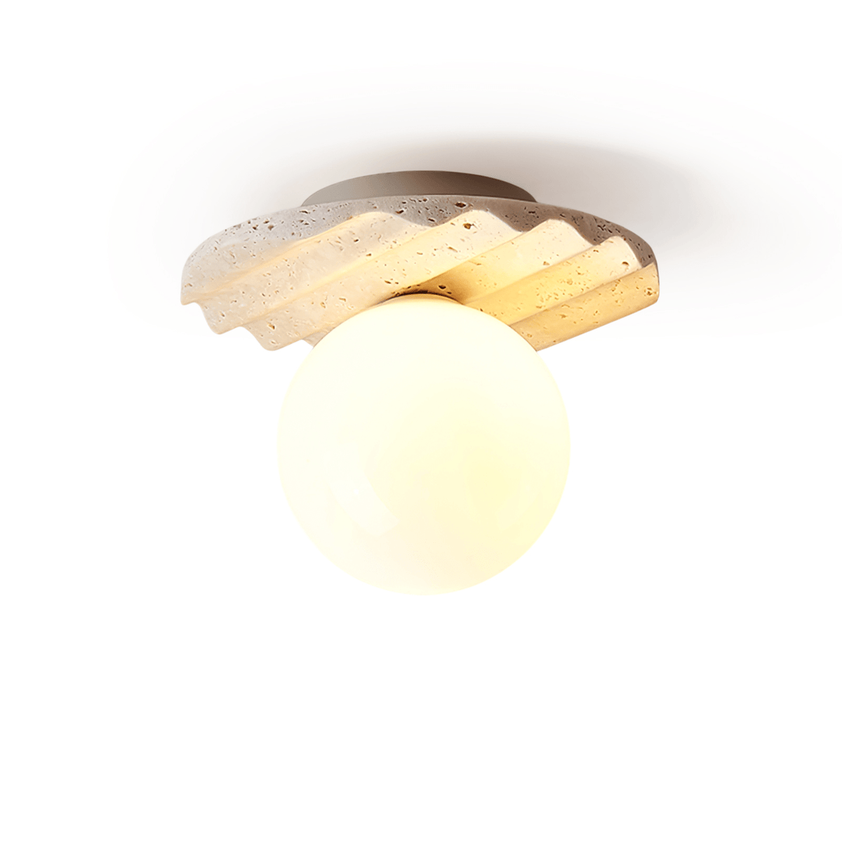 Travertin golf Plafondlamp
