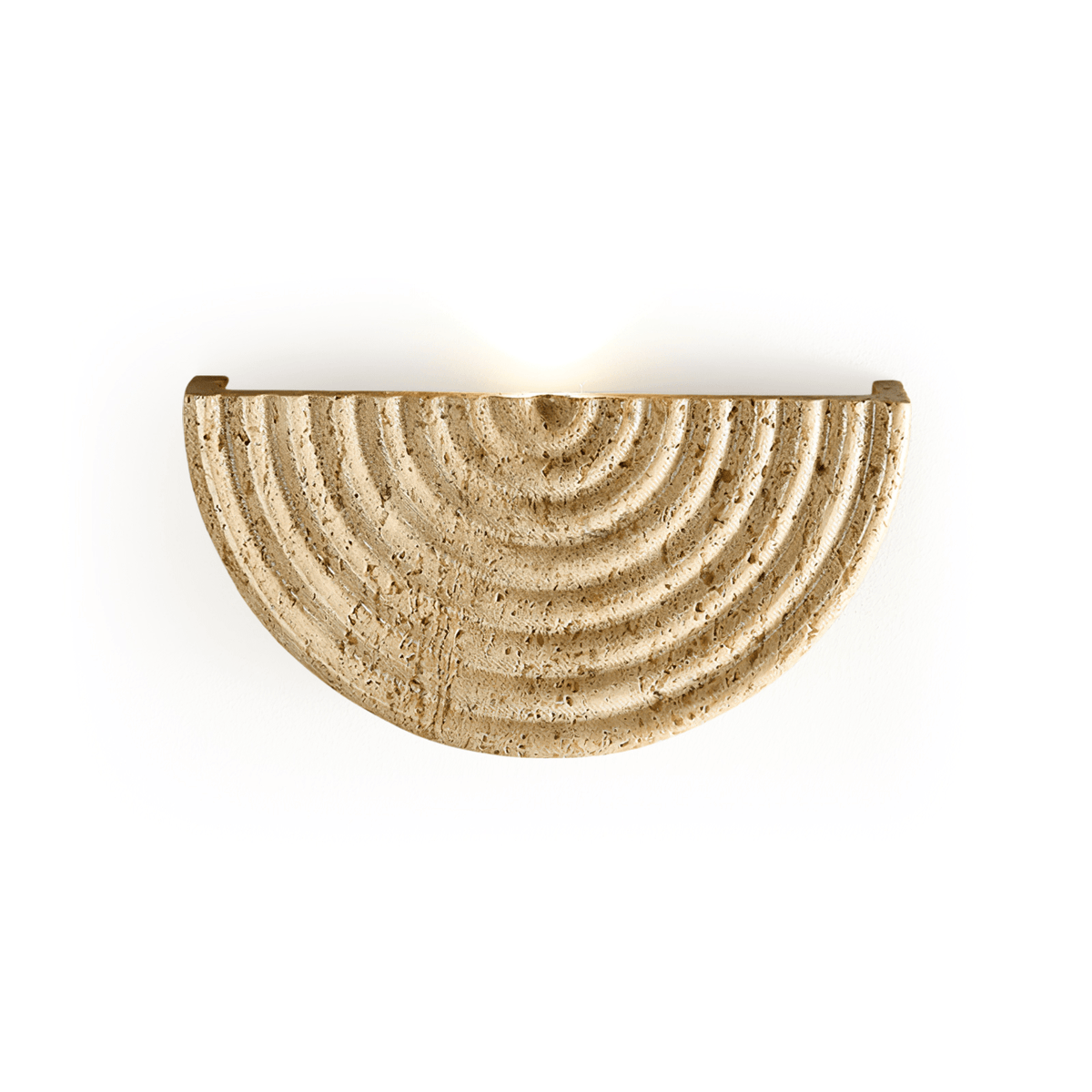 Faro travertin Half-Moon wandlamp