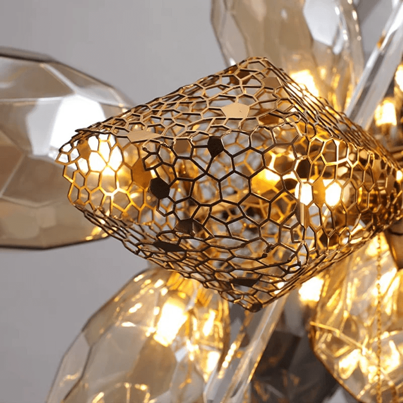Celirian Kroonluchter Moderne glas Kristal Rookglas Cluster