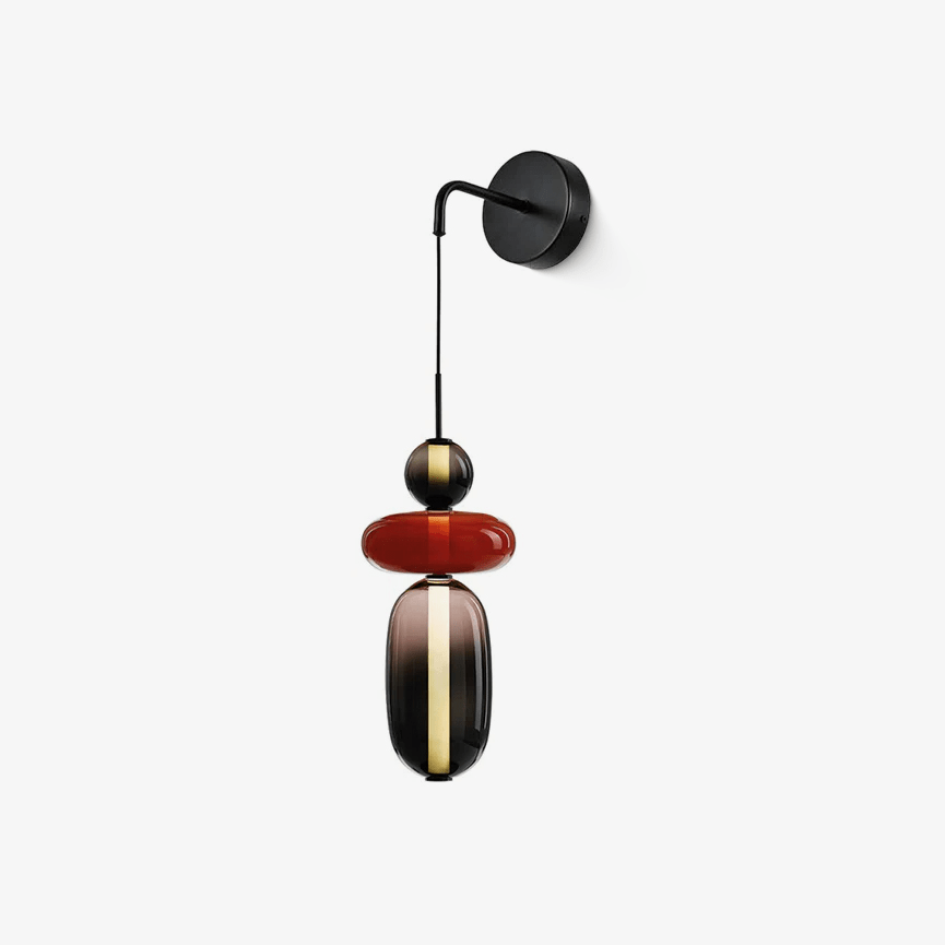 Ralvyn wandlamp met glazen kap