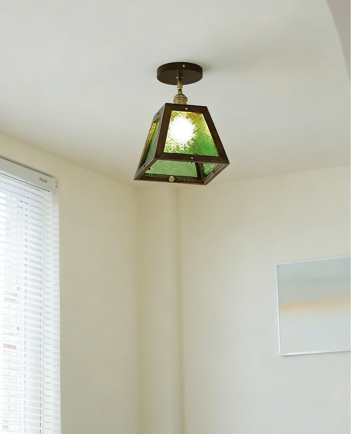 Edmund Groen gepatenteerd glas plafondlamp