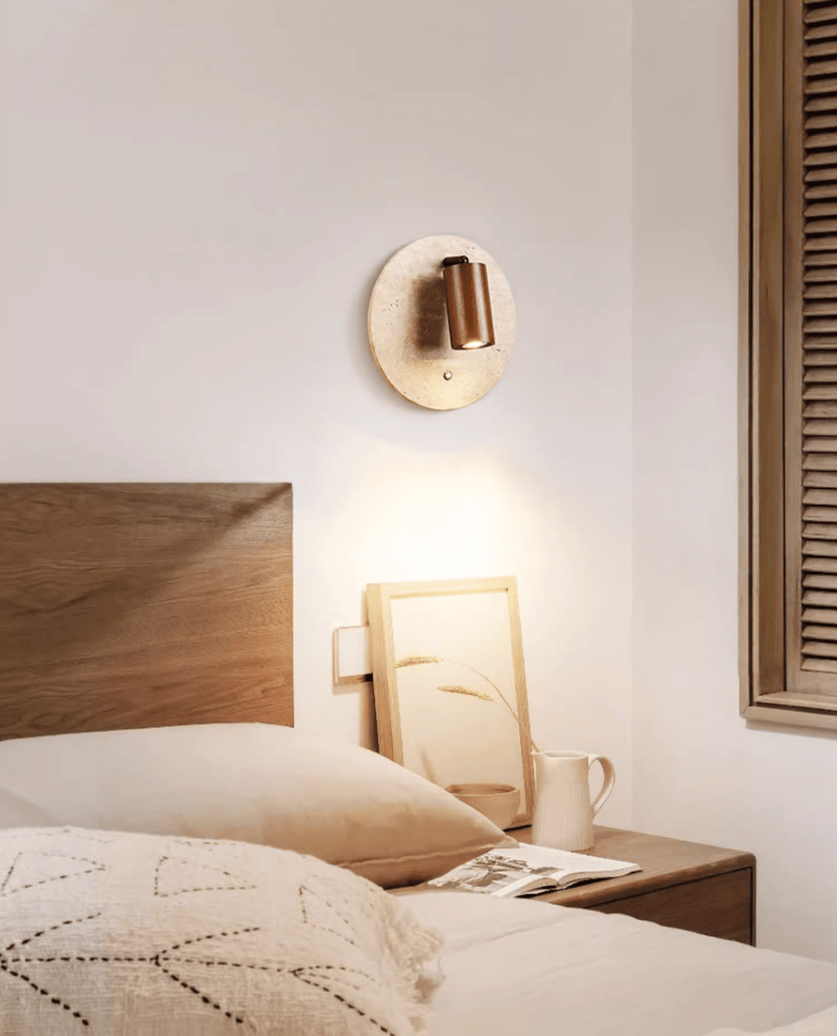 Vantorel travertin Spot wandlamp