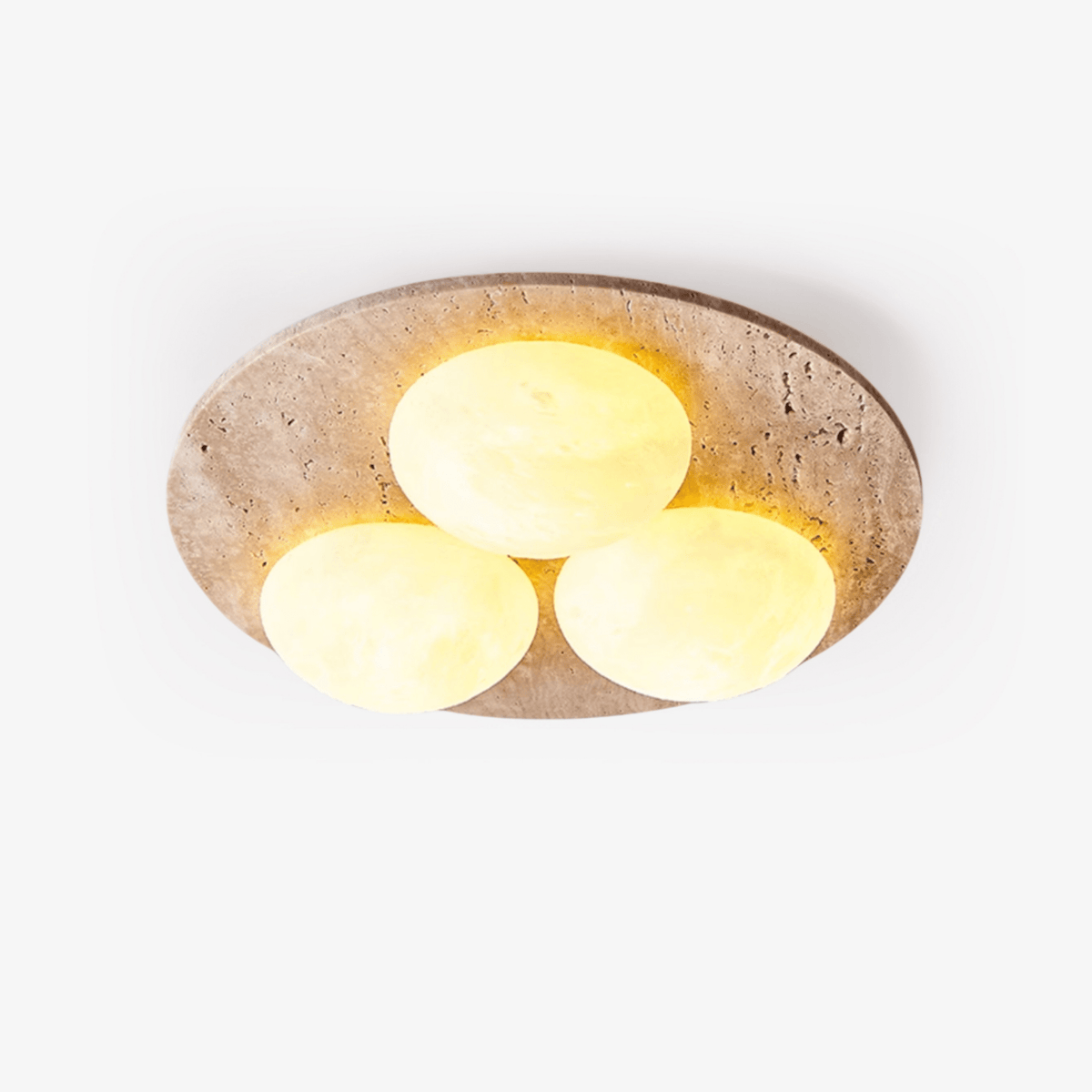 Trio travertin plafondlamp