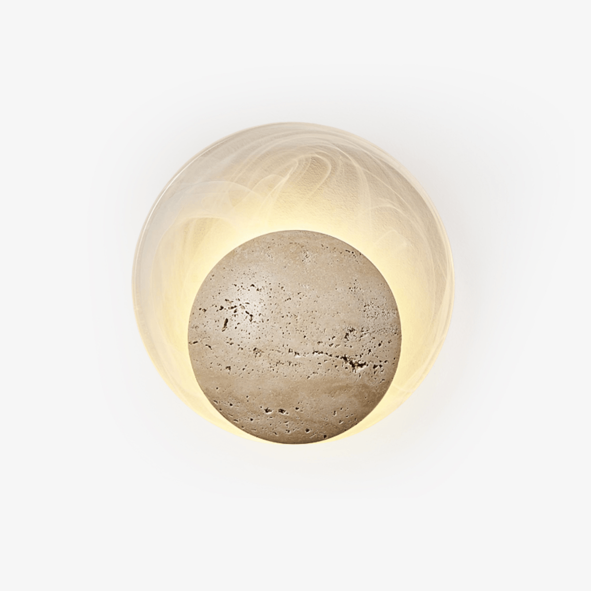 Serinette Orin Geel travertin wandlamp