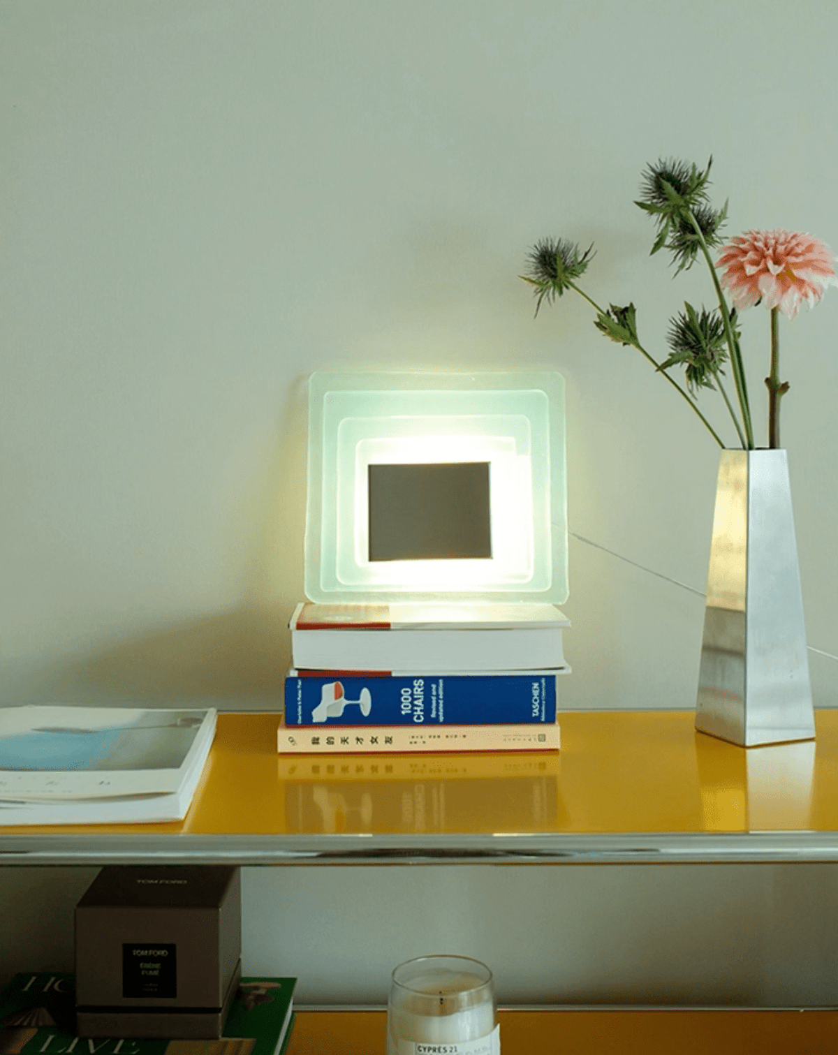 Cleo glas Watercube Cascade wandlamp