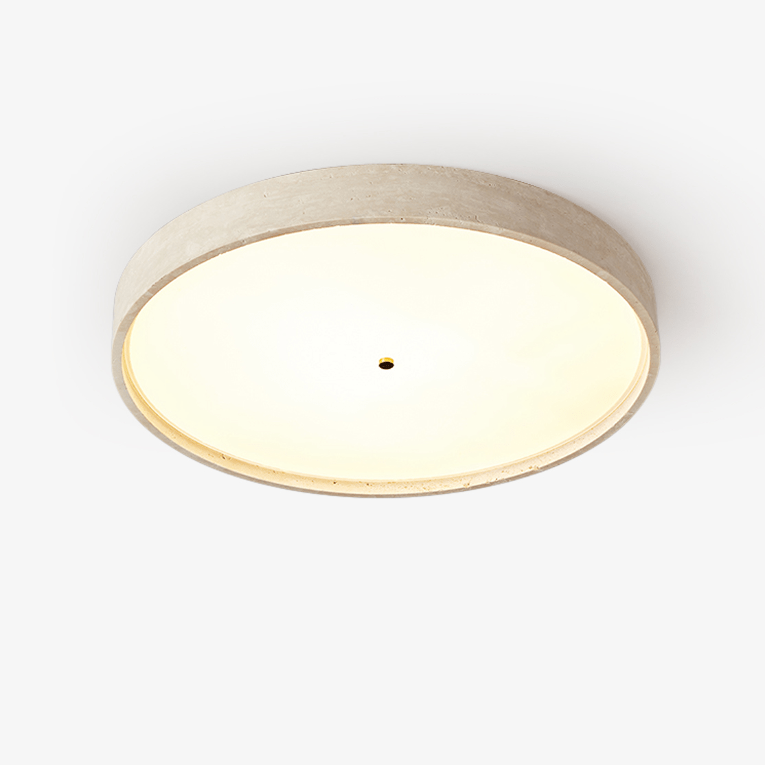 Lana Minimal Geel travertin plafondlamp
