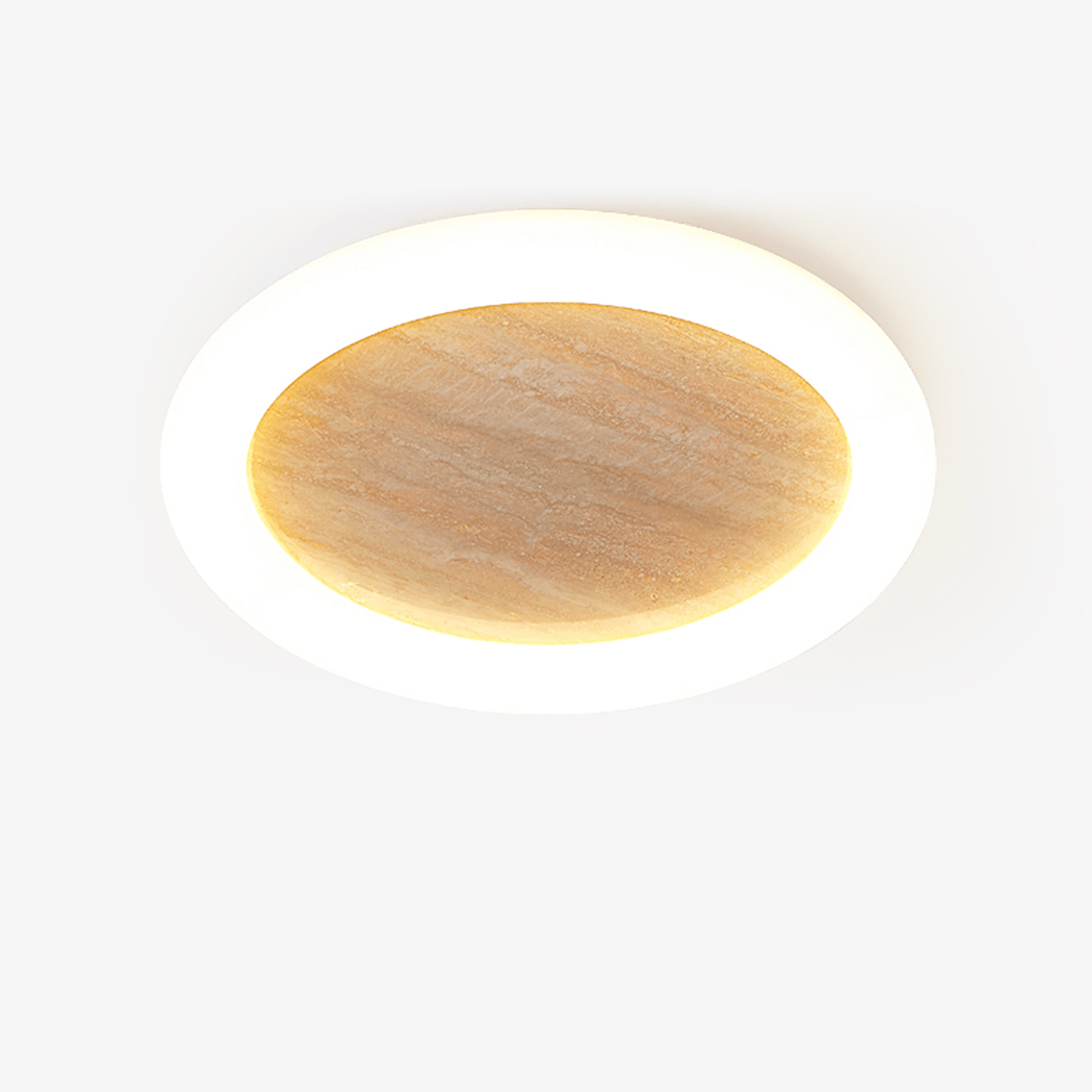Kaia Minimal Geel travertin plafondlamp