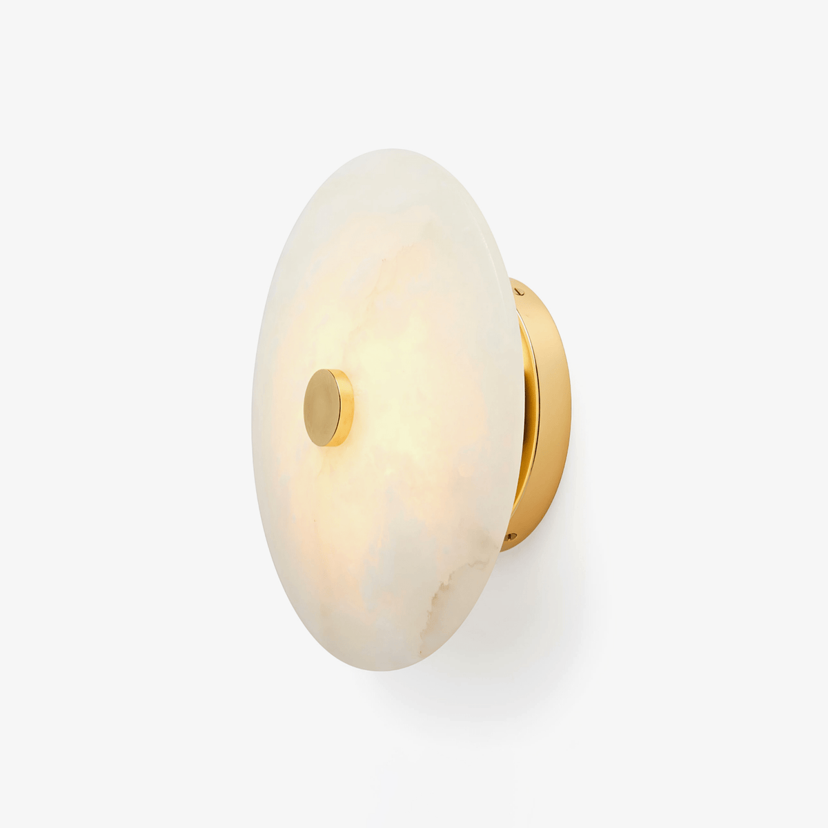 Ines Eterna Moderne witte wandlamp van albast