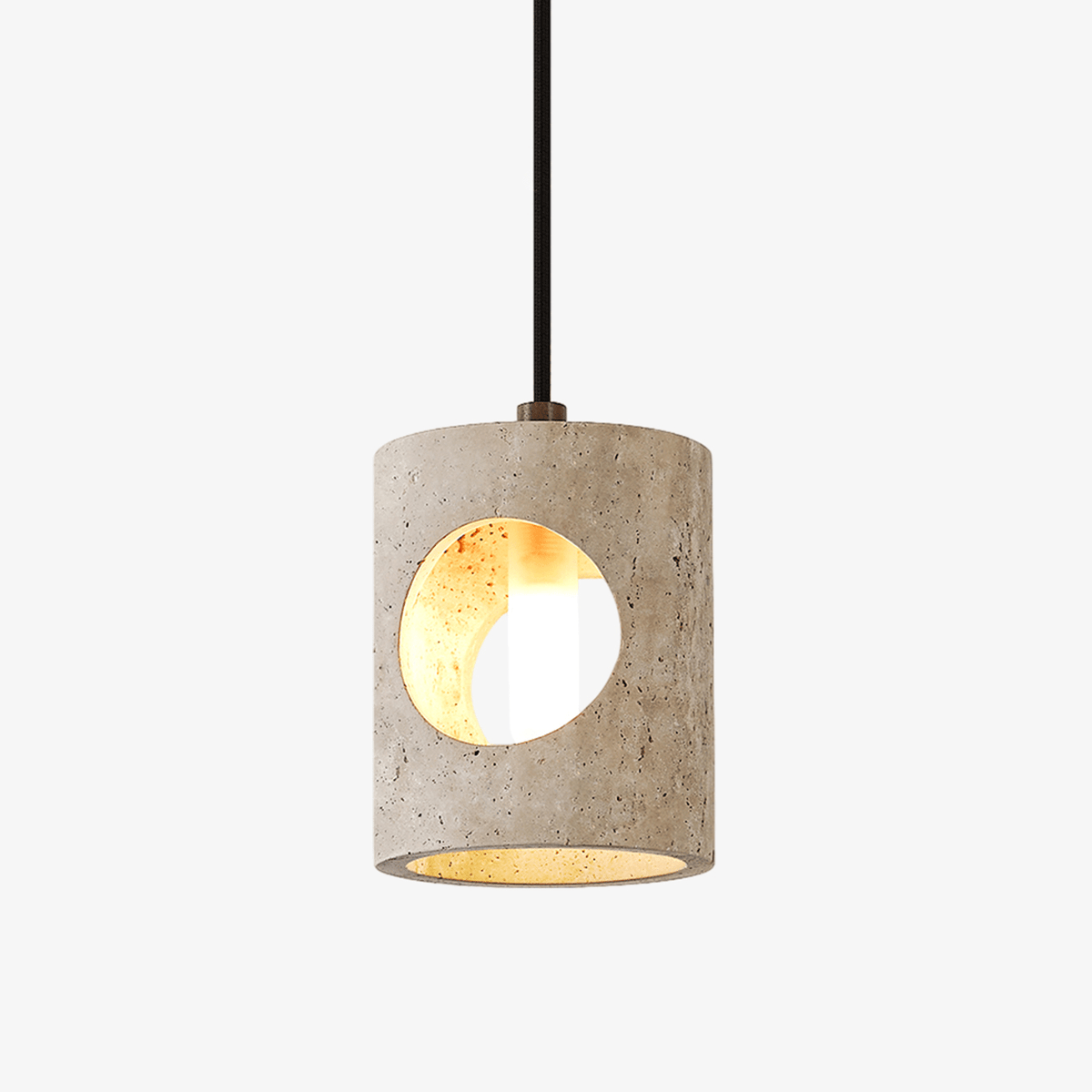 Ula hanglamp met gele travertin