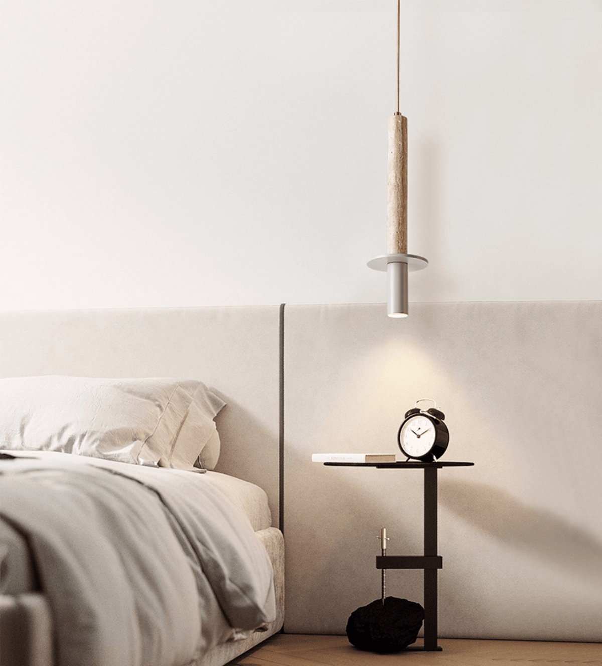 Wren Slank Geel Travertin Hanglamp