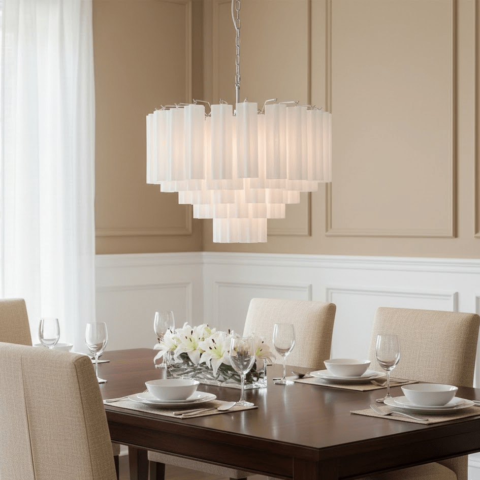 Bexy Kroonluchter met Cascade-effect van matglas