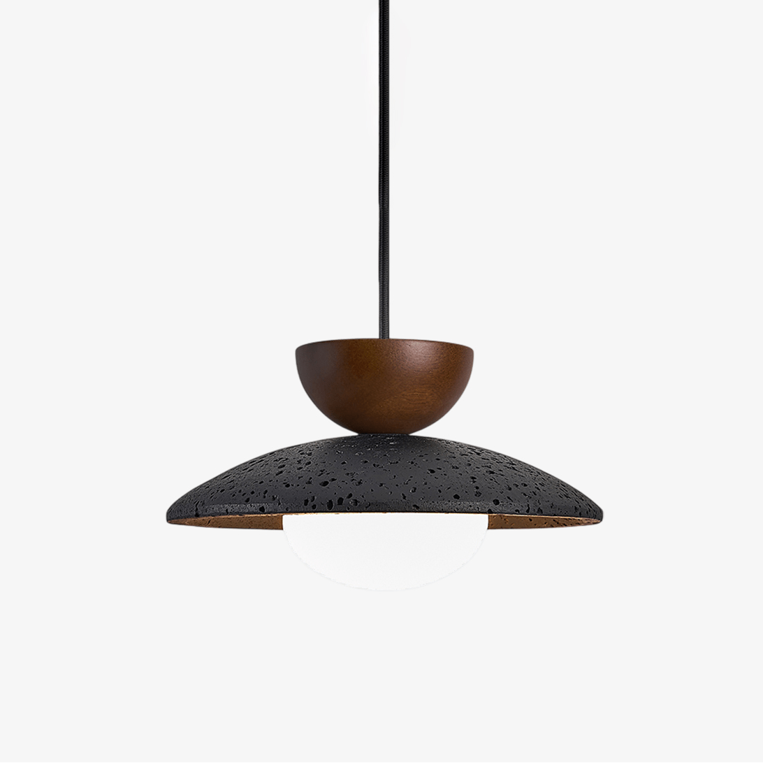 Ignis hanglamp met zwarte travertin koepel
