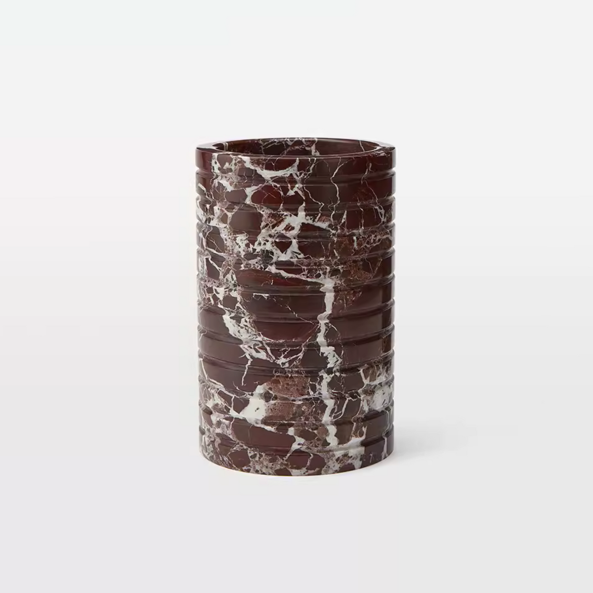 Hemzi Rosso Levanto Marmer Vaas Sculpturale Natuurlijke Steen Hoge Kwaliteit Decor