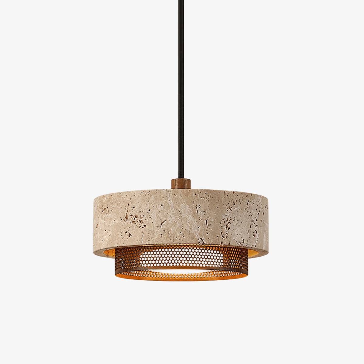 Valoira hanglamp van geel travertin