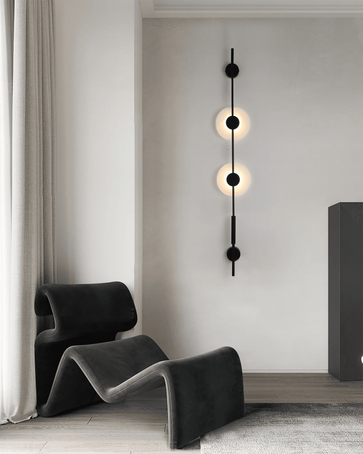 Neron albast verticale wandlamp