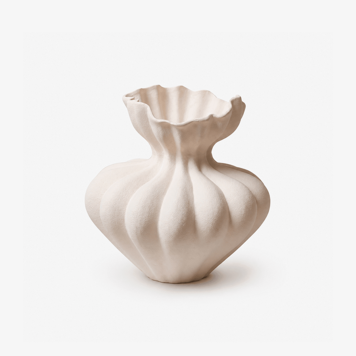 Fluted Bloom keramiek Vaas