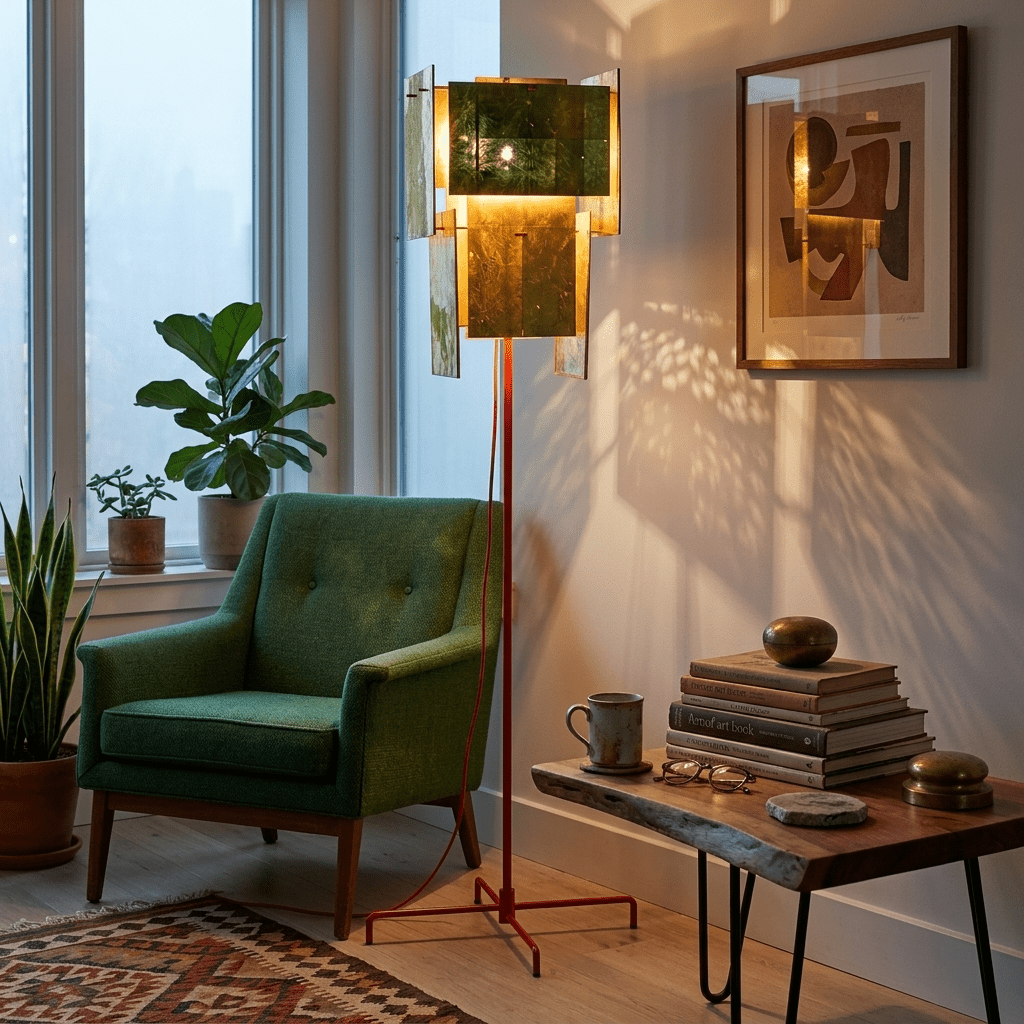 Marcelline vloerlamp in goudkleurige afwerking