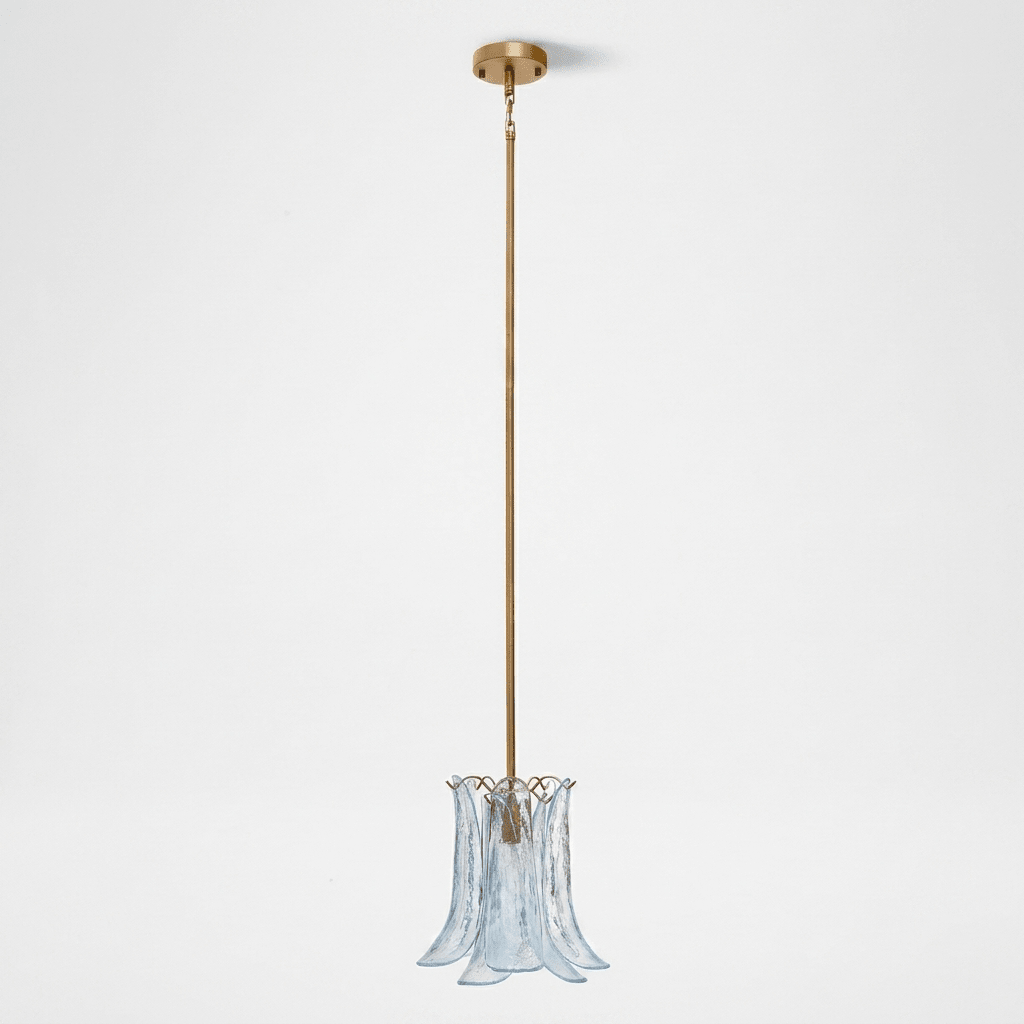 Ottilie hanglamp met bloemblaadjes uit glas