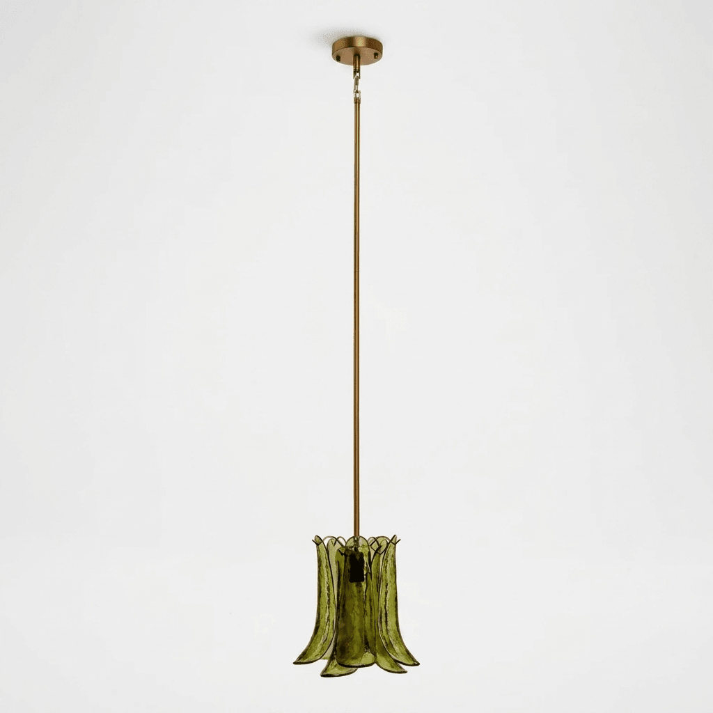 Ottilie hanglamp met bloemblaadjes uit glas
