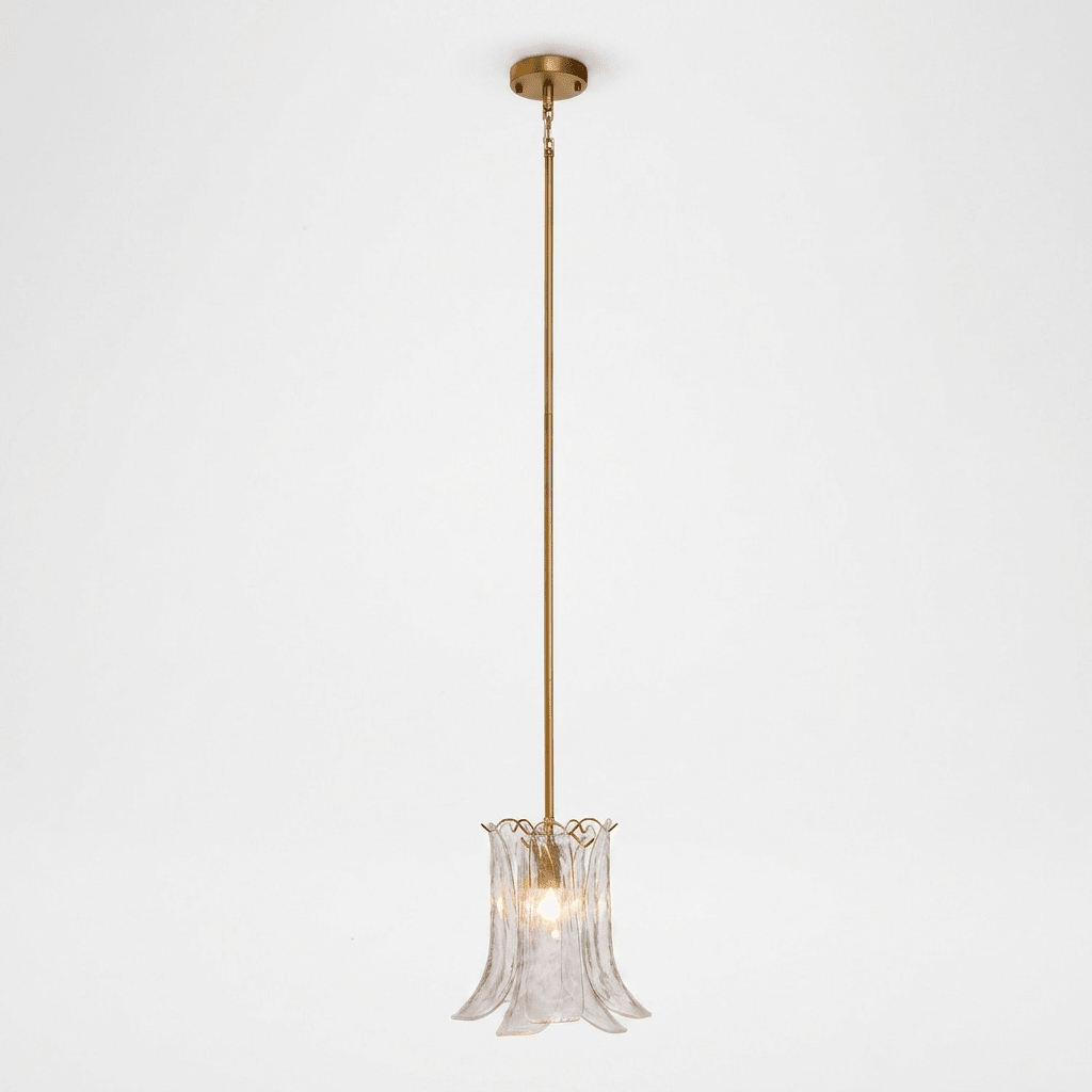 Ottilie hanglamp met bloemblaadjes uit glas