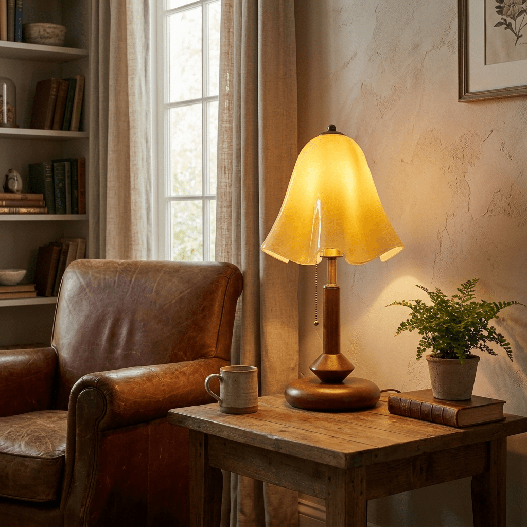Clementine tafellamp met glas