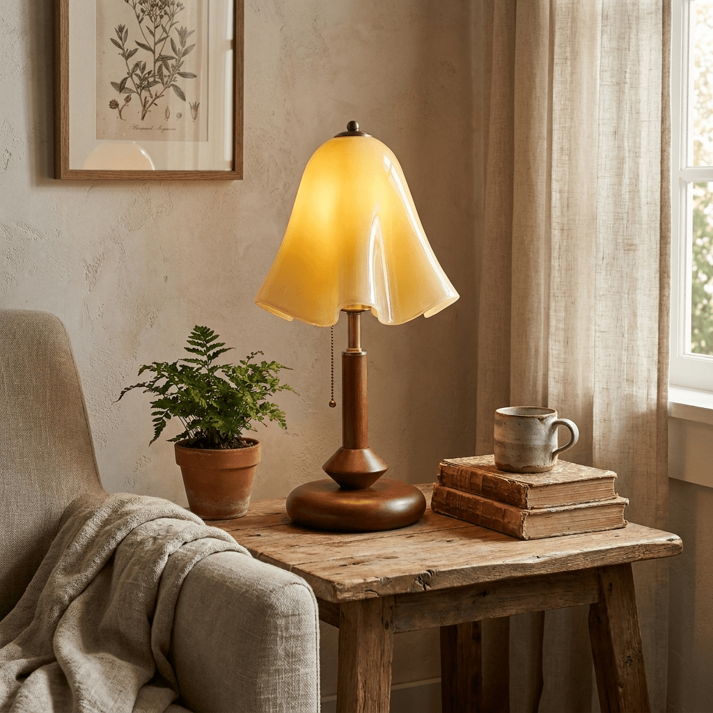 Clementine tafellamp met glas