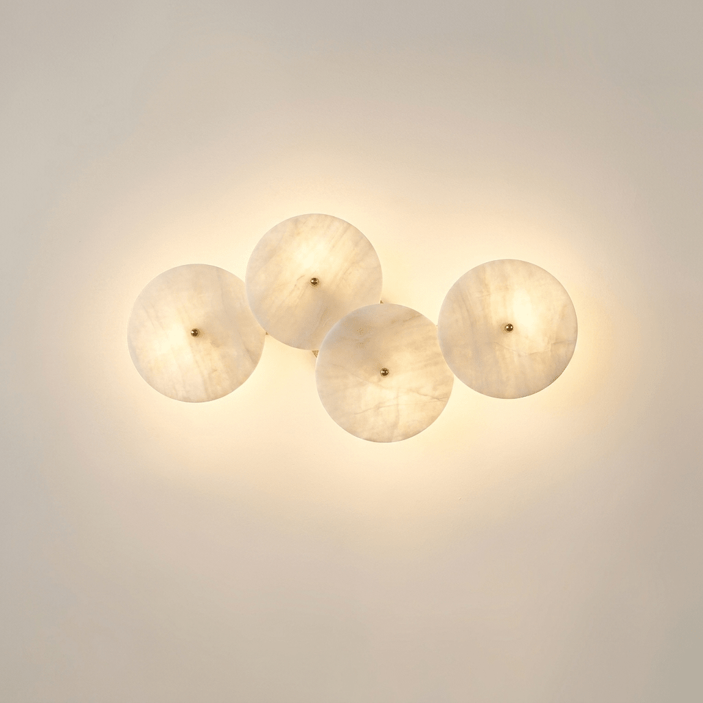 Cluster albasten wandlamp