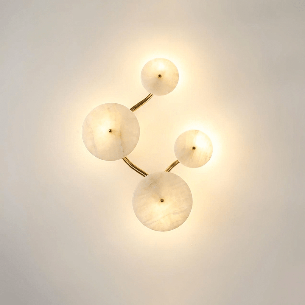 Cluster albasten wandlamp