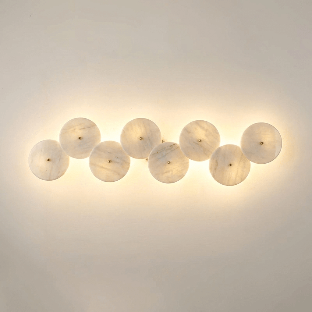 Cluster albasten wandlamp