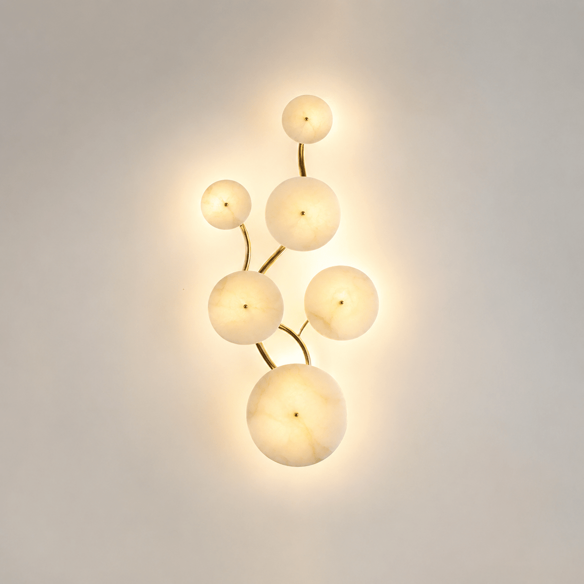 Cluster albasten wandlamp