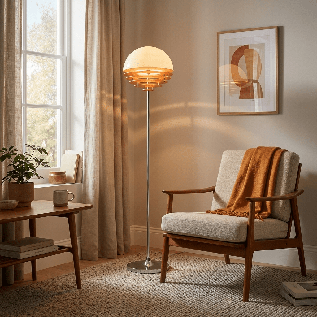 Calirena koepelvormige Louver vloerlamp