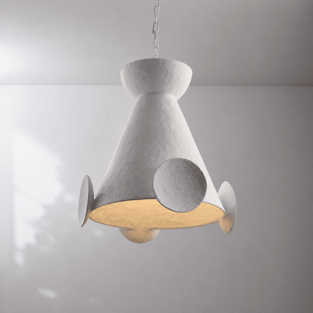 Sculptural Plaster Cone hanglamp