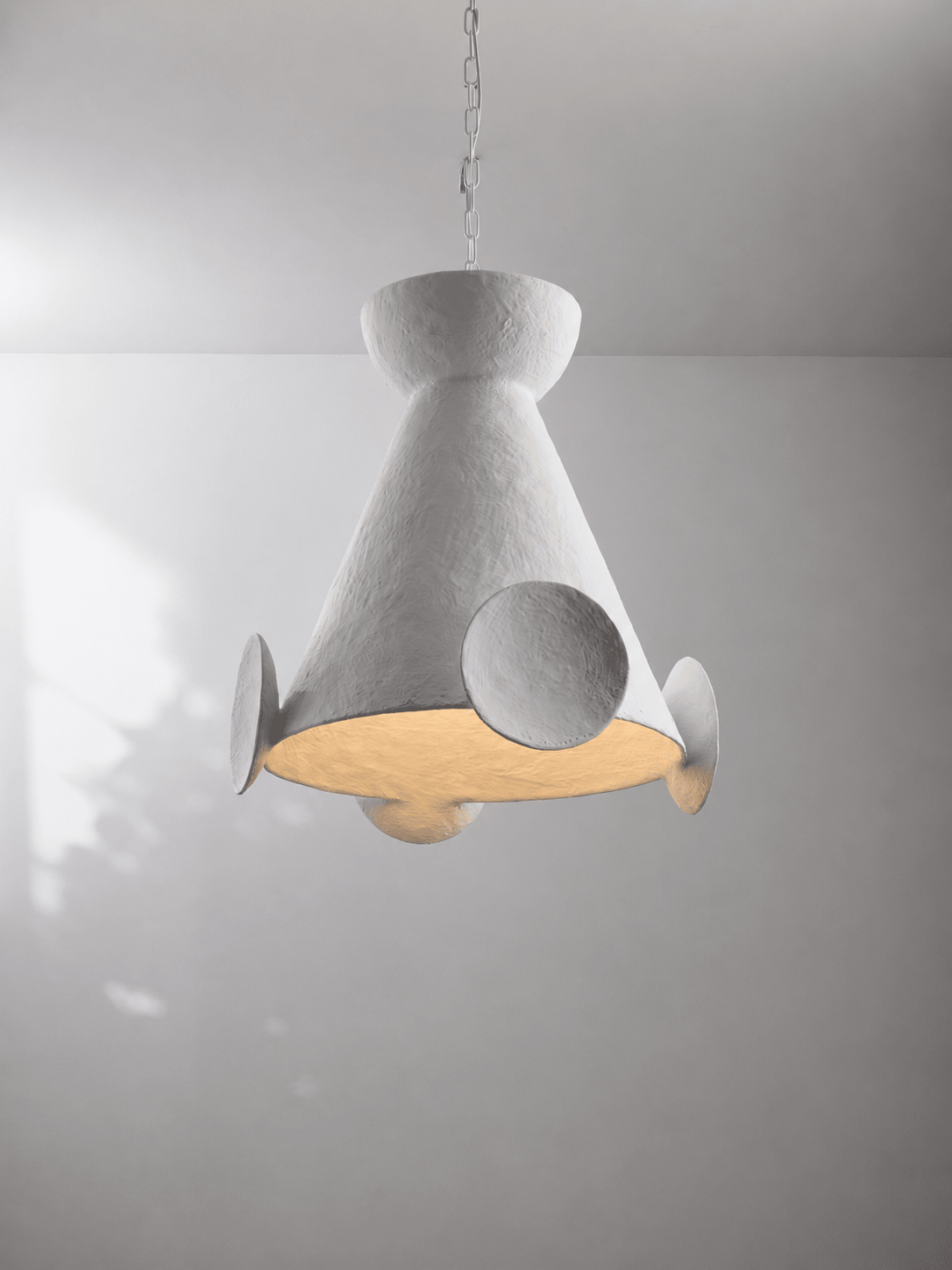 Sculptural Plaster Cone hanglamp