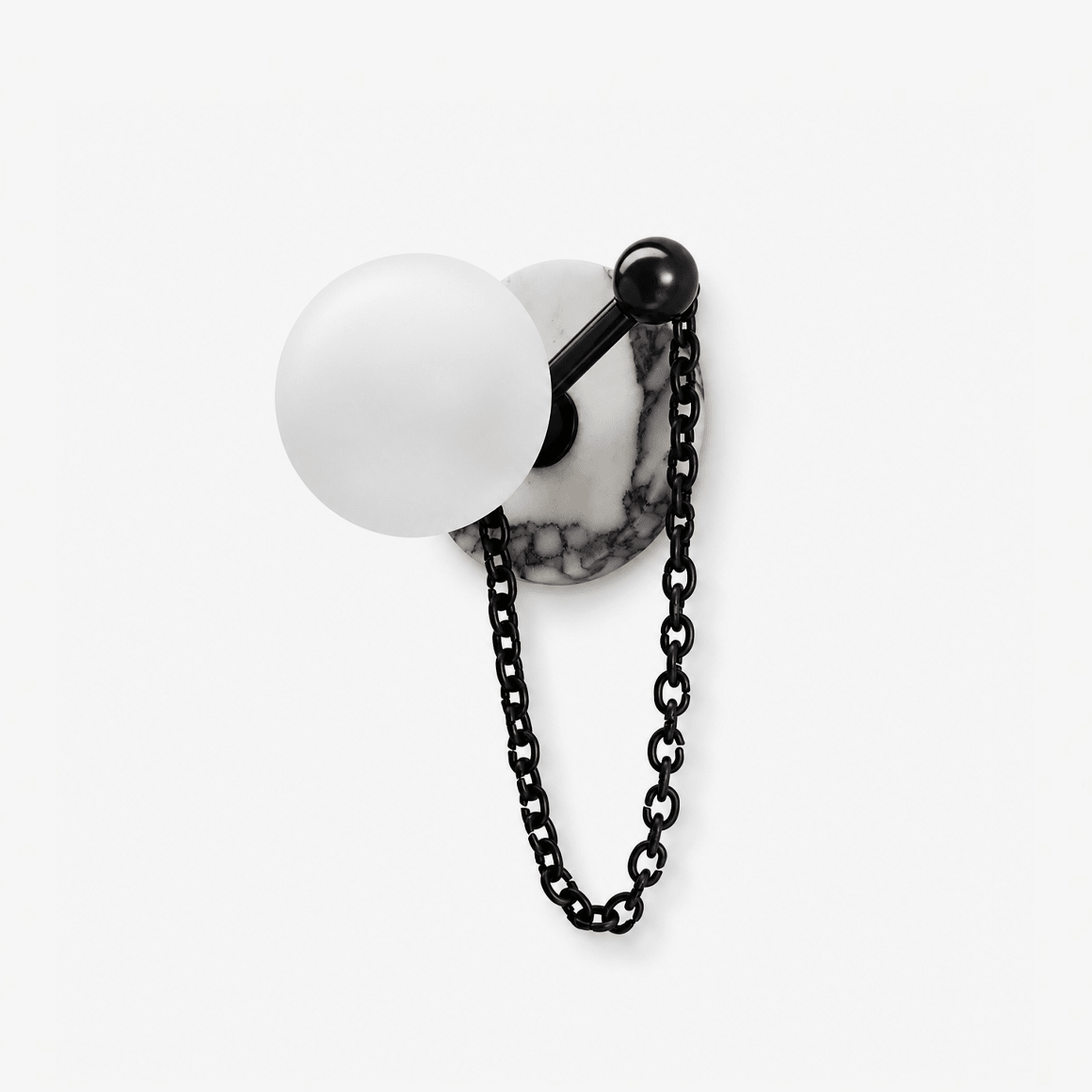 Petelise wandlamp met marmeren bol