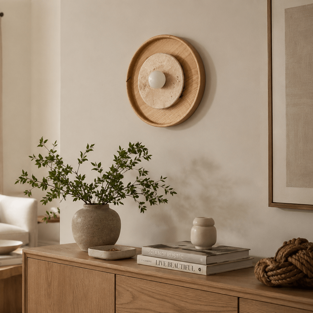 Valinine travertin wandlamp
