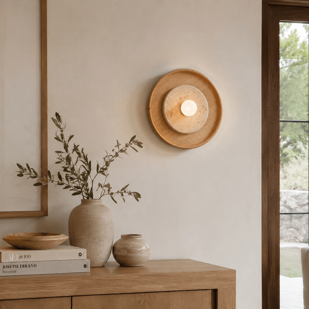 Valinine travertin wandlamp