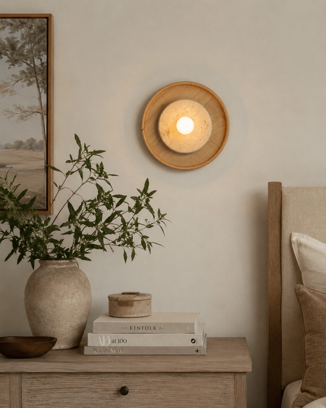 Valinine travertin wandlamp