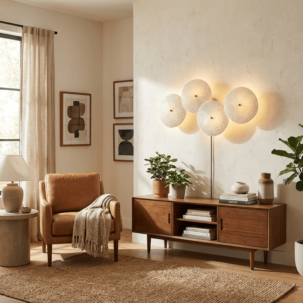 Lotus-bloemblaadjes wandlamp met stekker