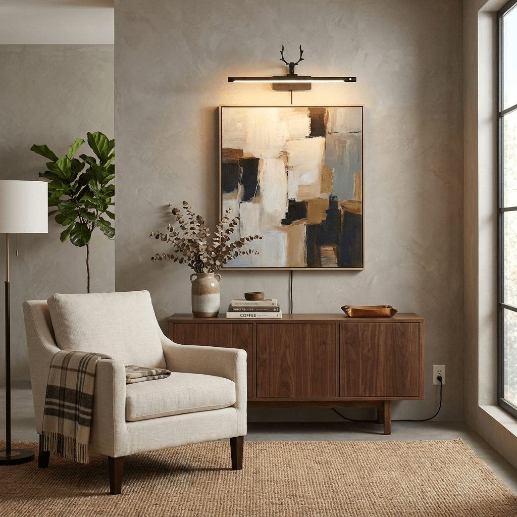 Stag Horn met stekker wandlamp