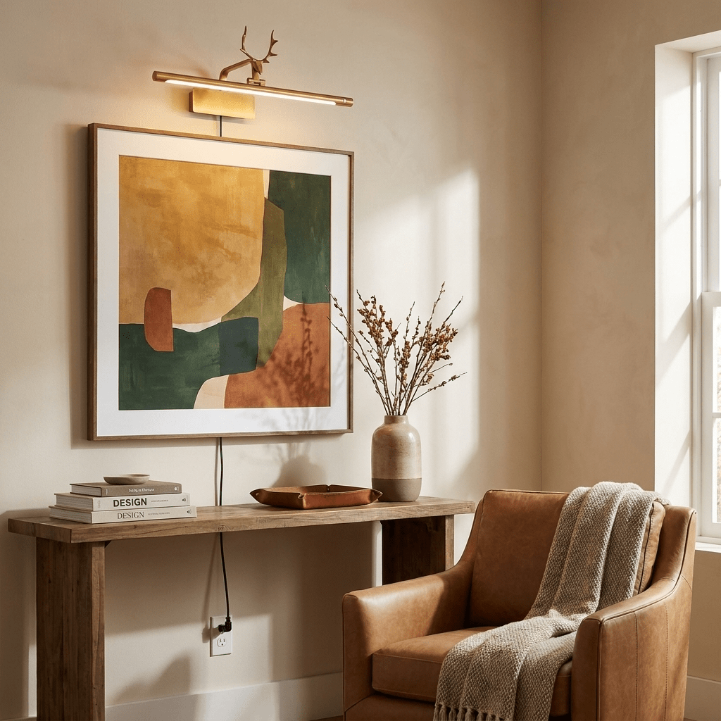 Stag Horn met stekker wandlamp