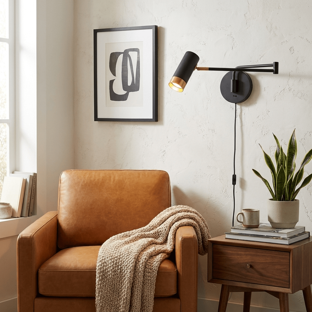Seloelia Ridge Arm wandlamp met stekker