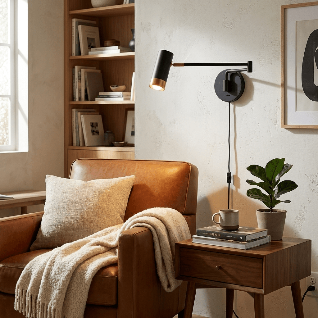 Seloelia Ridge Arm wandlamp met stekker
