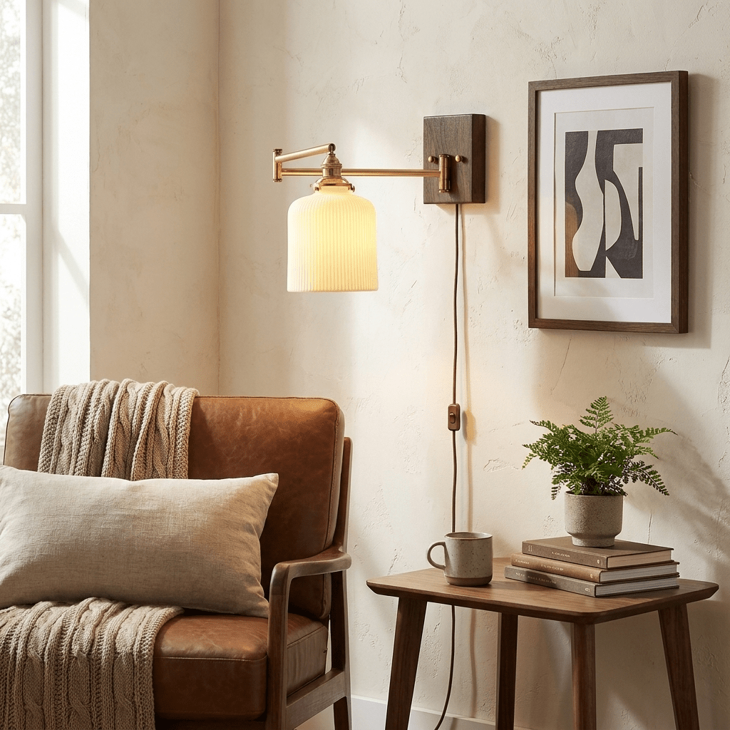 Keramische Geometry met stekker wandlamp