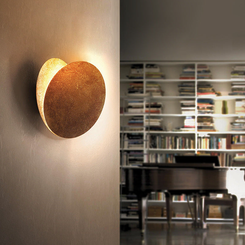 Elif Moderne Ronde LED Wandlamp Rood/Brons/Goud Metaal Slaap/Eet/Woonkamer