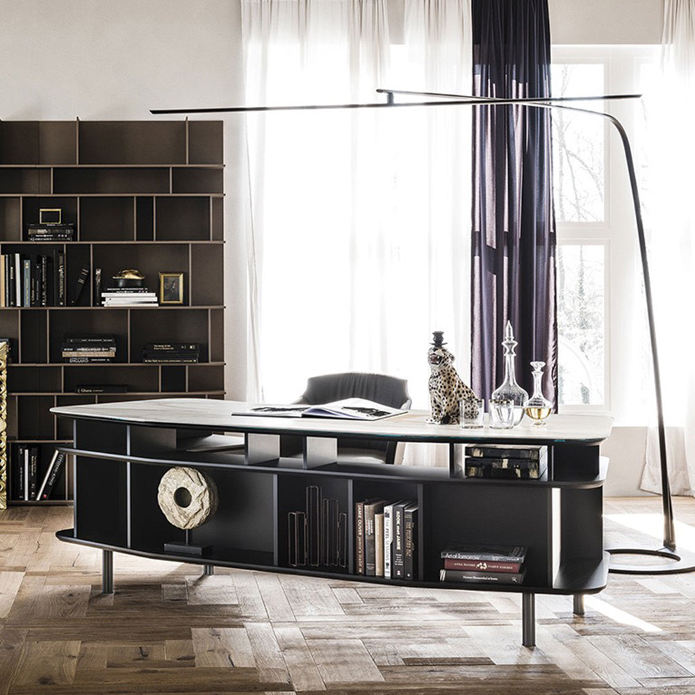 Edge Industriele Moderne LED Vloerlamp Zwart  Metaal Slaapkamer