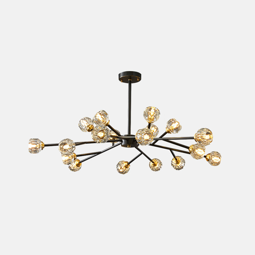 Valentina Moderne Design LED Hanglamp Geblazen Metaal/Kristal Goud Slaap/Eetkamer