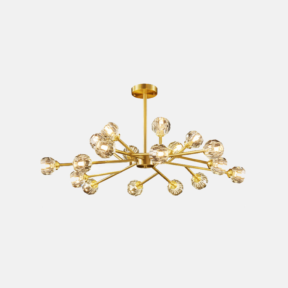 Valentina Moderne Design LED Hanglamp Geblazen Metaal/Kristal Goud Slaap/Eetkamer