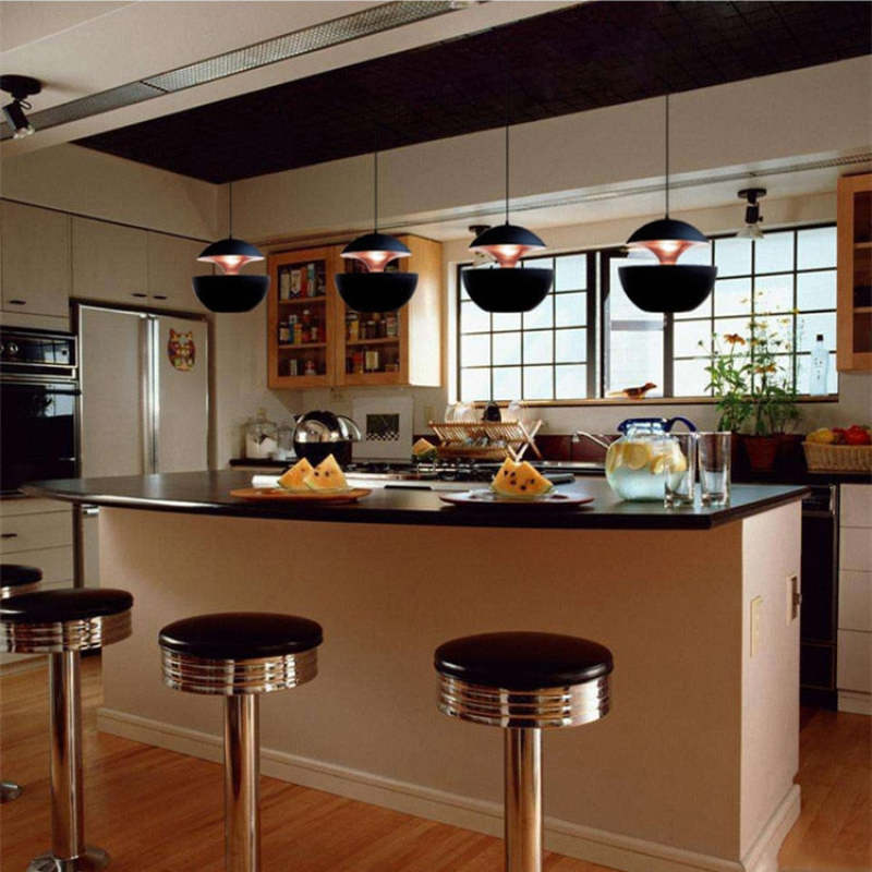 Nazifa Modene LED Hanglamp Zwart/Wit Metaal Slaap/Eet/Woonkamer