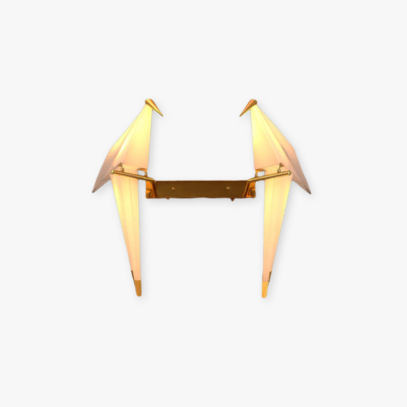 Clifford Art-Deco Vogel LED Wandlamp Wit Metaal/Acryl Slaapkamer